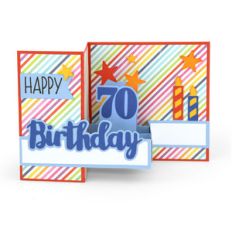 pop up box card birthday age 70