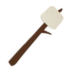 marshmallow on a stick