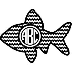fish chevron monogram