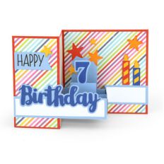 pop up box card birthday age 7