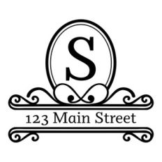 address monogram frame