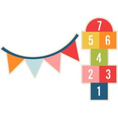 hopscotch and banner