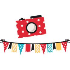 camera with banner