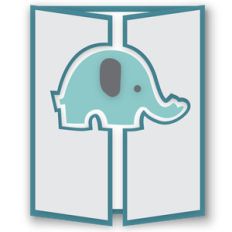 gatefold card - baby elephant