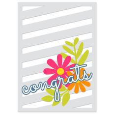 floral congrats 5x7