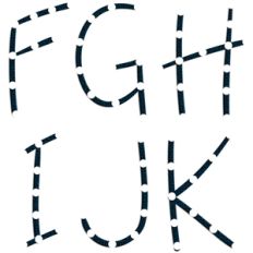 stitching templates - f-k