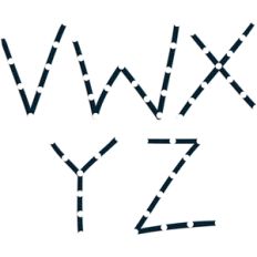 stitching templates - v-z