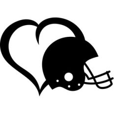 helmet football heart
