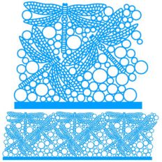dragonfly repeating border