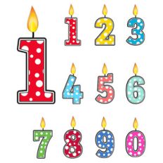 polka dot birthday candles