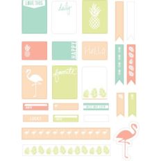 tropical planner stickers