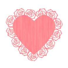 rose heart doily