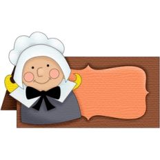 pilgrim girl placecard