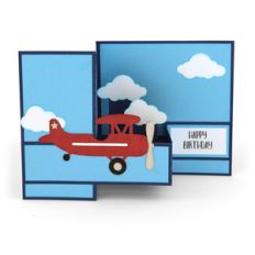 pop up box card airplane