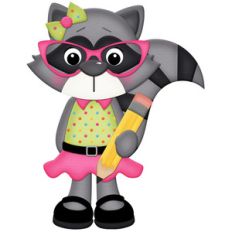 raccoon school girl