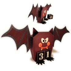 bat halloween 3d calendar blocks