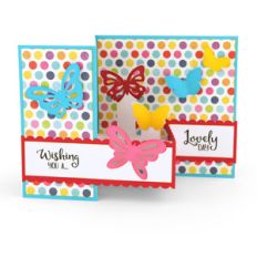 pop up box card butterflies