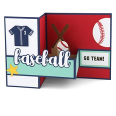 pop up box card baseball