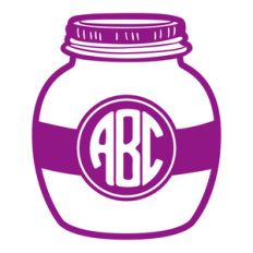 jam jar monogram frame