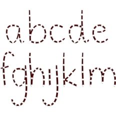 stitching templates - a-m (lowercase)