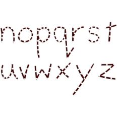stitching templates - n-z (lowercase)