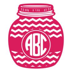 chevron jam jar monogram frame