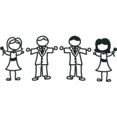 stick figures - dressy