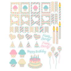 pink and blue birthday planner