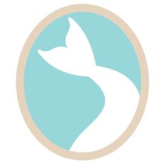 mermaid tail in oval frame
