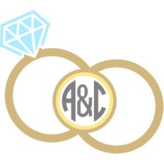 rings wedding monogram