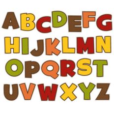 fall uppercase alphabet