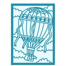 hot air balloon card