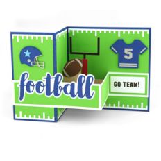 pop up box card football