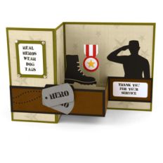 pop up box card military