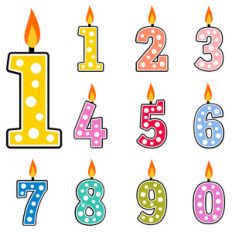 polka dot birthday candles