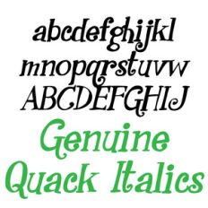 pn genuine quack italics