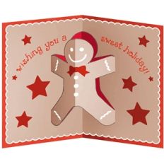 gingerbread man popup card