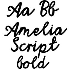 amelia script bold font