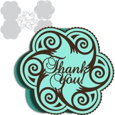 card thank you wreath