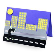 zombie halloween motion folded card