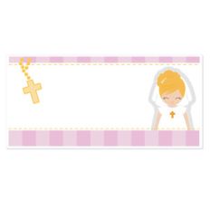 girl first communion card
