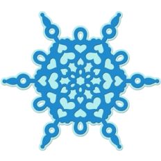 'hearts and holly' snowflake