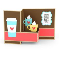 pop up box card coffee