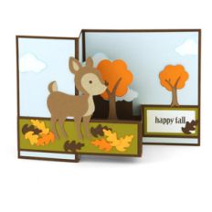 pop up box card deer