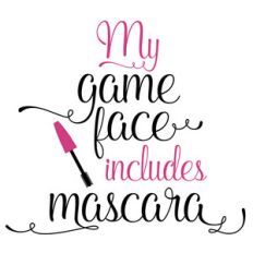 my game face includes mascara