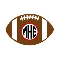 football monogram frame