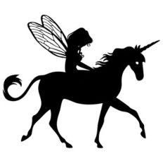 fairy riding unicorn