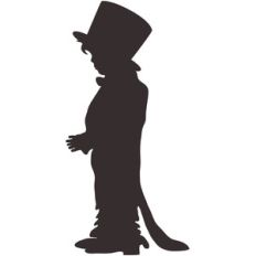 boy in dads tails and top hat