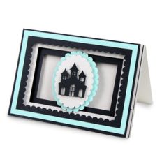 haunted house shadow box card