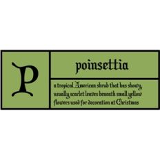p is for poinsettia pc